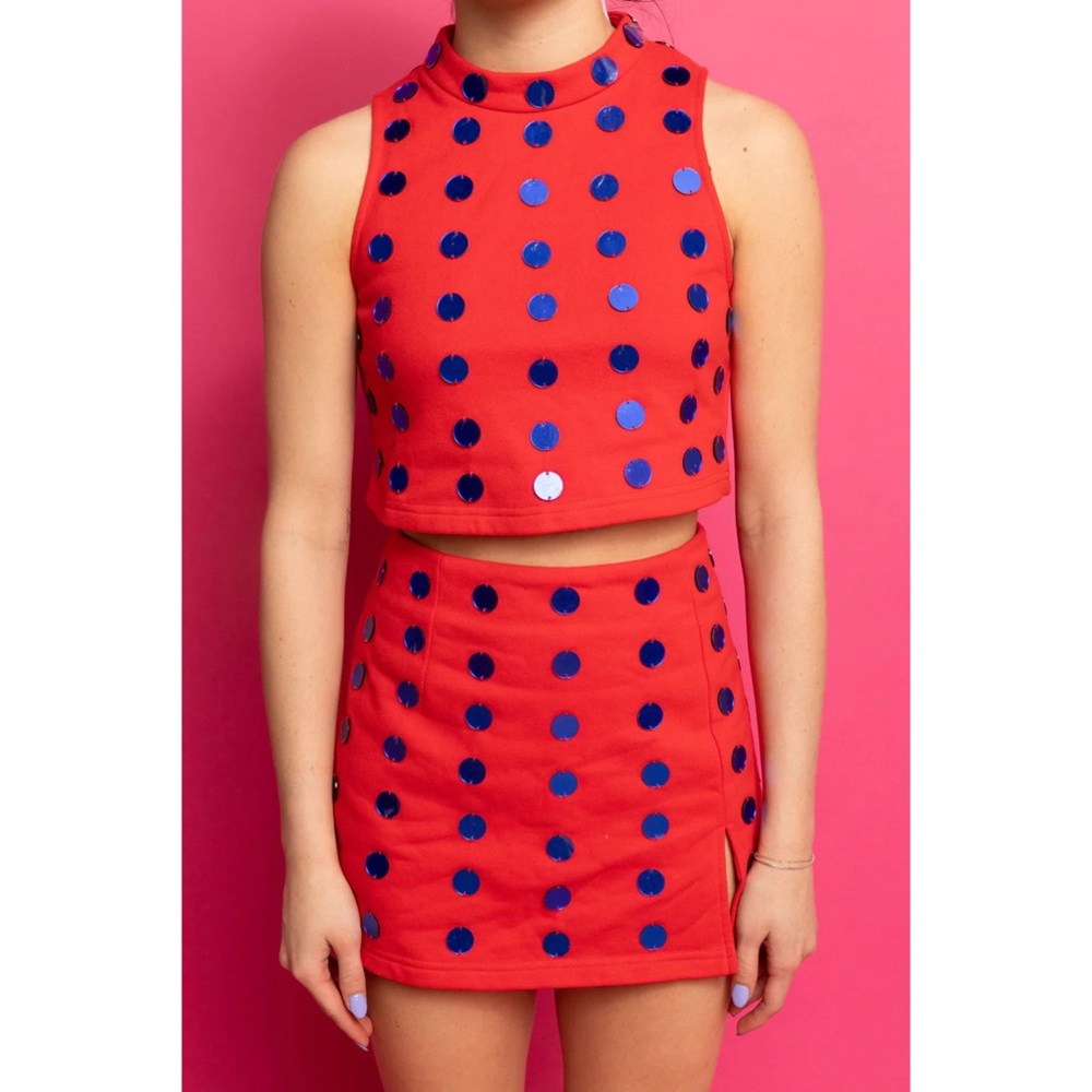 Queen of Sparkles | Skort Set. ❤️💙